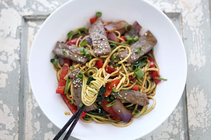 Sesame Beef Stir Fry with Zucchini Noodles | Super Easy And Flavorful Stir Fry Recipes | Homemade Recipes