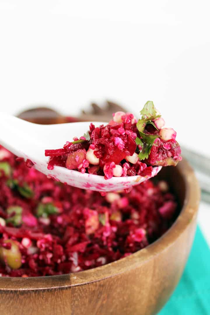 Quinoa-Beet Rice Salad with Veggies and Feta - Inspiralized.com