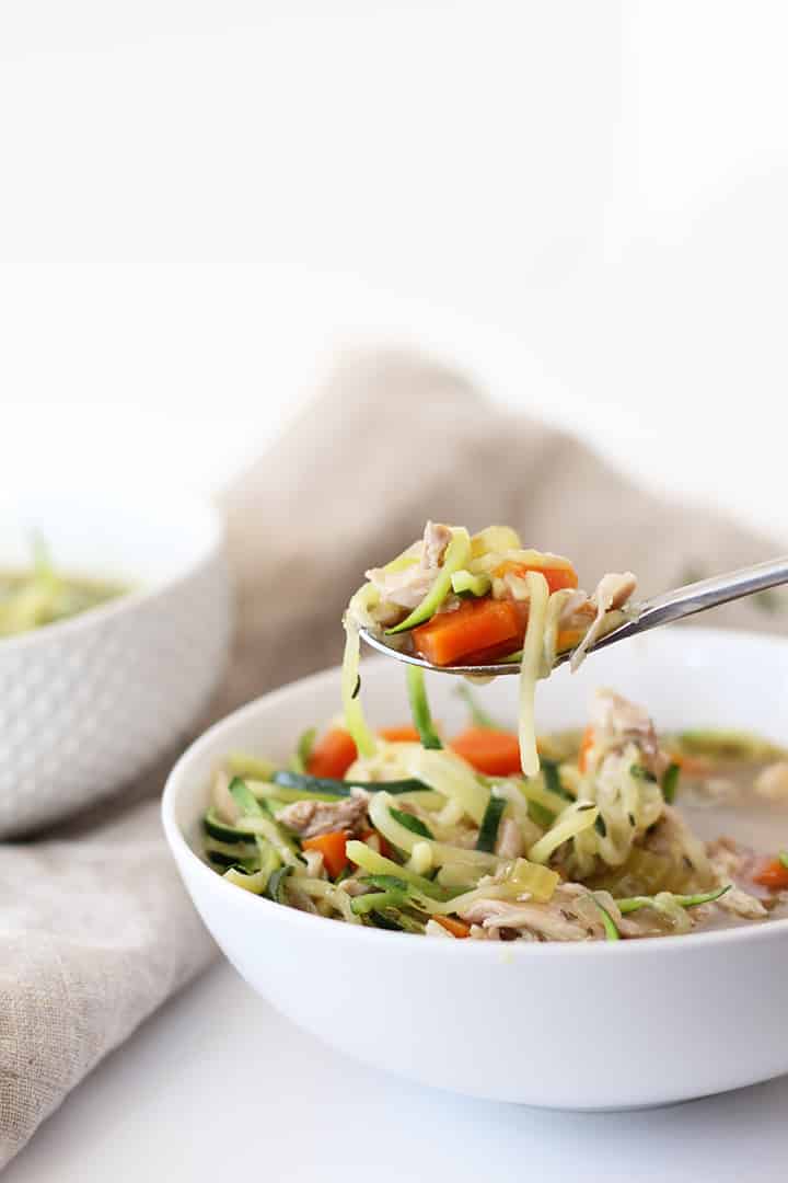 The Best Chicken Zucchini Noodle Soup, Ever! 