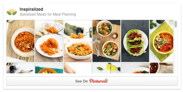Inspiralized Meals for Lunch Meal Planning